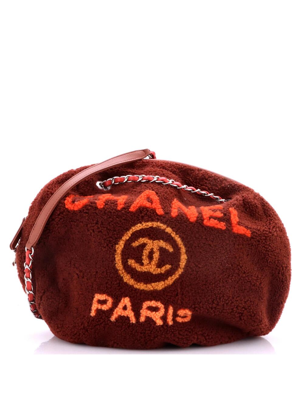 Chanel Deauville Round Bag Shearling #343012C30B